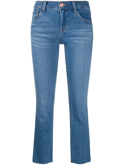 Shop J Brand Alana Mid-rise Cropped Jeans‎ In Blue