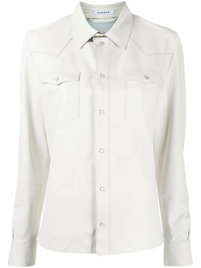 Shop P.a.r.o.s.h Leather Shirt In White