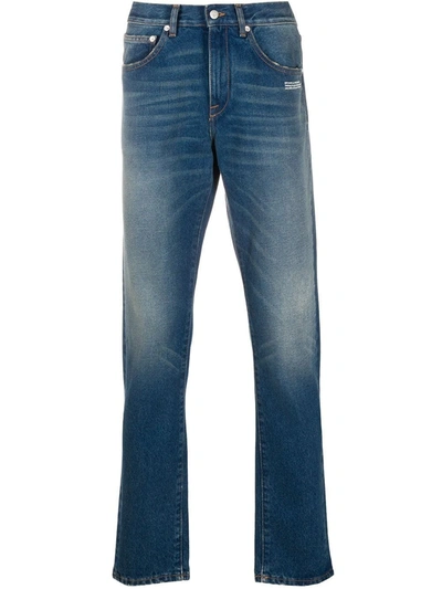 Shop Off-white Slim Denim Pants In Blue