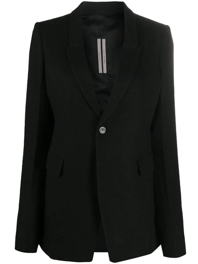 Shop Rick Owens Tailored Single-breasted Blazer In Black