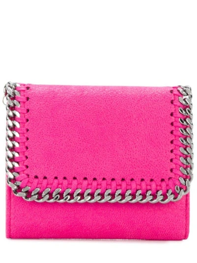 Shop Stella Mccartney Falabella Small Flap Wallet In Pink