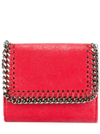 Shop Stella Mccartney Falabella Small Flap Wallet In Red