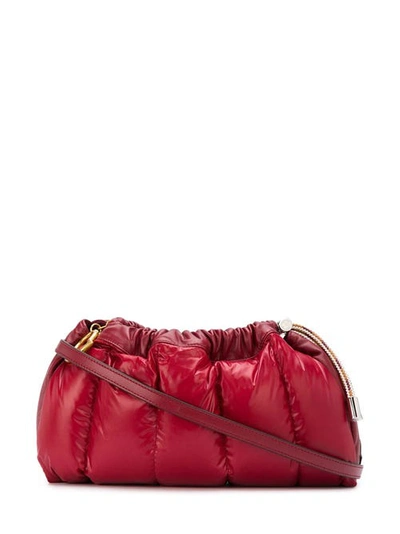 Shop Moncler Crossbody Seashell Bag In Red