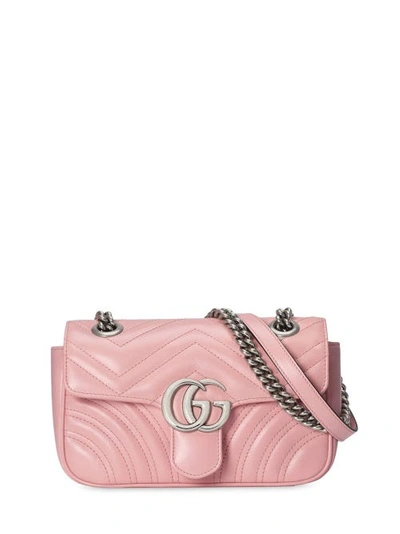 Shop Gucci Gg Marmont Mini Bag In Pink