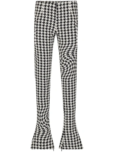 Shop Off-white Houndstooth-print Trousers In Black