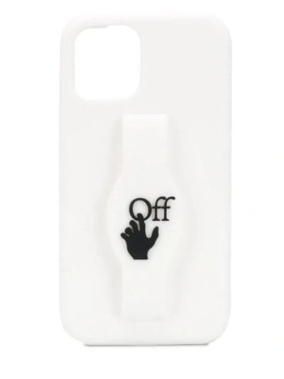 Shop Off-white Logo Iphone 11 Pro Case In White