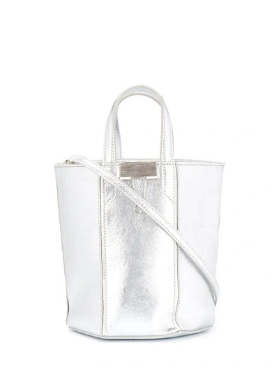 Shop Off-white Bucket Bag In Silver