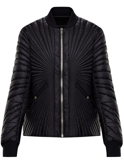 Shop Moncler Angle Bomber Jacket In Black