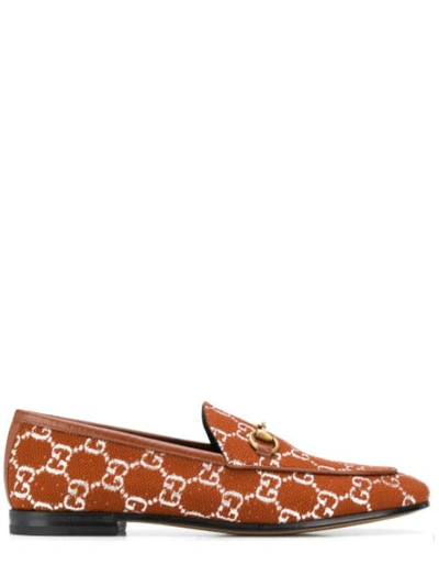 Shop Gucci Jordaan Loafer In Brown