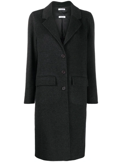 Shop P.a.r.o.s.h Single Breasted Wool Coat In Grey