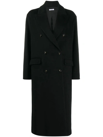 Shop P.a.r.o.s.h. Oersized Double-breasted Coat In Black