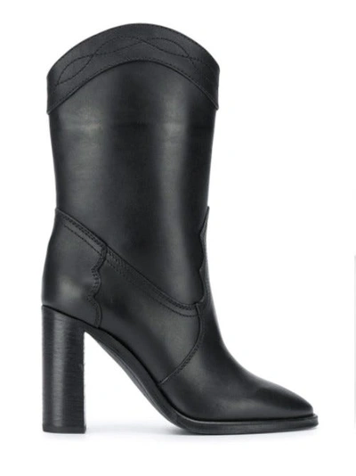 Shop Saint Laurent Kate Booties In Smoooth Leather In Black