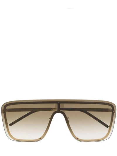 Shop Saint Laurent Sl 364 Sunglasses In Gold