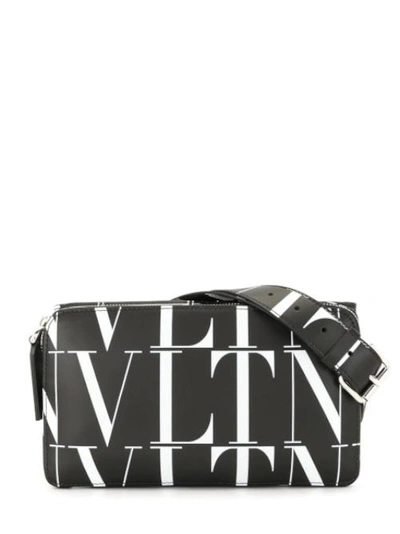 Shop Valentino Vltn Times Leather Belt Bag In Black