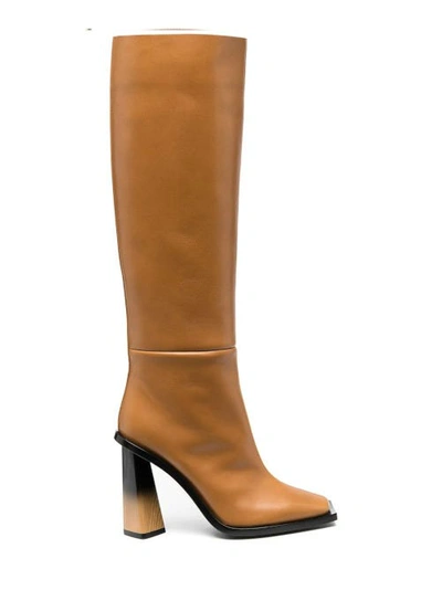 Shop Givenchy Knee-high Boots In Brown