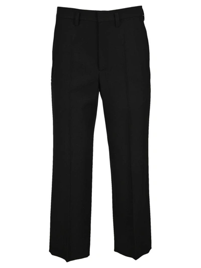 Shop Balenciaga Logo Trousers In Black