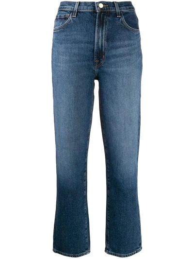 Shop J Brand Jules Cropped Denim Jeans In Blue