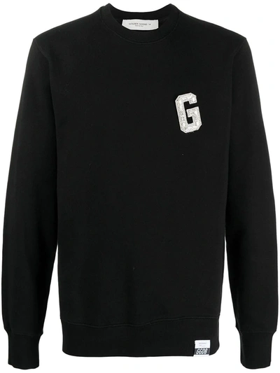 Shop Golden Goose Black Sweatshirt With Patch