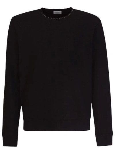 Shop Saint Laurent Studs Sweatshirt In Black