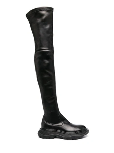 Shop Alexander Mcqueen High Boots In Black