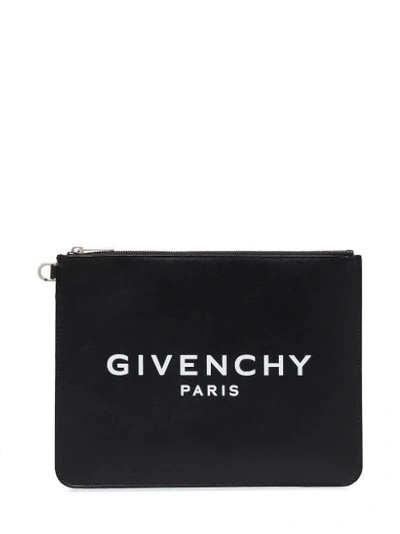 Shop Givenchy Print Clutch In Black