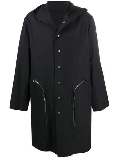 Shop Moncler Nesbitt Trench Coat In Black