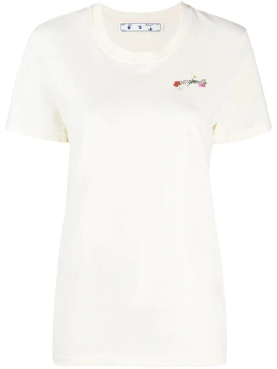 Shop Off-white White Flower Arrows T-shirt