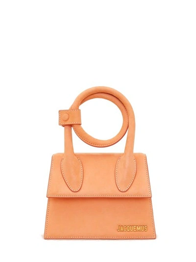 Shop Jacquemus Orange Le Chiquito Noeud Bag