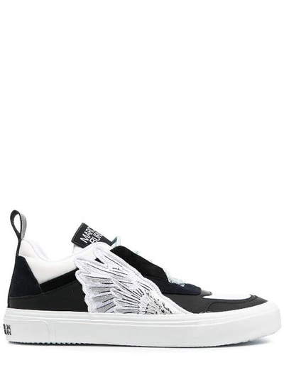 Shop Marcelo Burlon County Of Milan Side Wings Low-top Black Sneakers