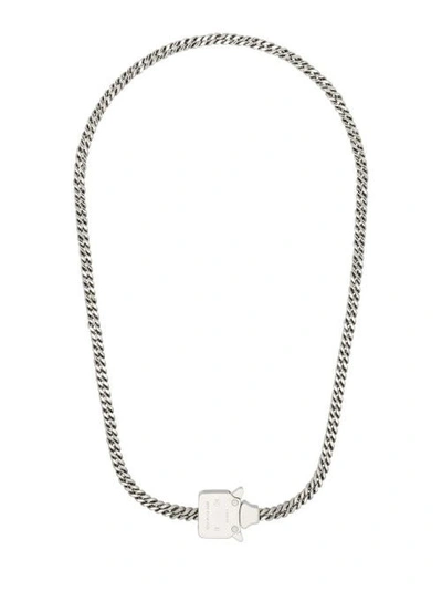 Shop Alyx Mini Cubix Chain Necklace In Silver