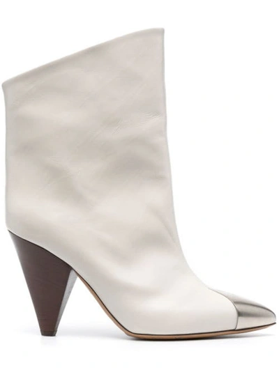 Shop Isabel Marant White Lurrey High Heeled Boots
