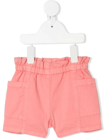 Shop Bonpoint Nougat Ruffled Waistband Shorts In Pink