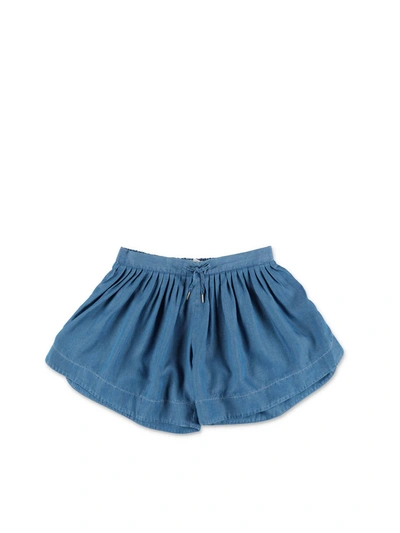 Shop Chloé Shorts In Blue Denim