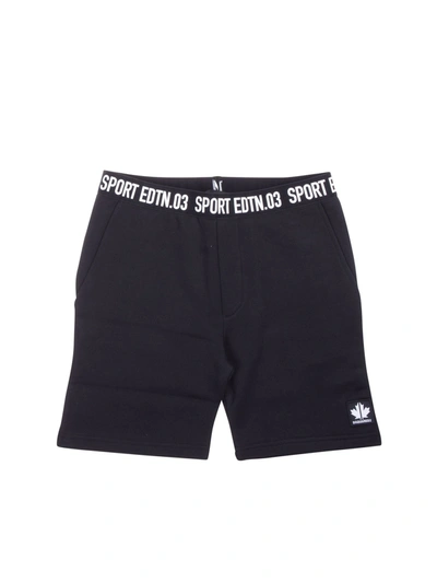 Shop Dsquared2 Branded Shorts In Black