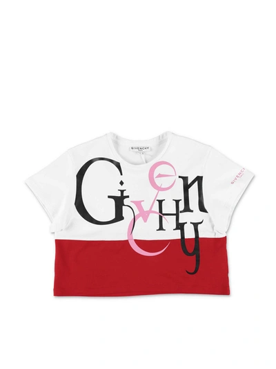 Shop Givenchy Printed T-shirt In White And Red