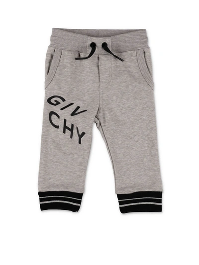 Shop Givenchy Refracted Logo Pants In Gray In Grey