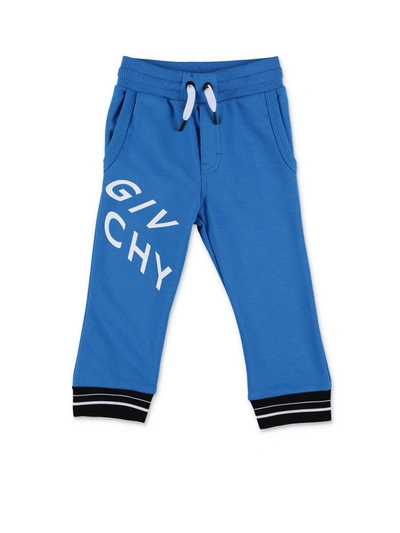 Shop Givenchy Refracted Logo Pants In Blue