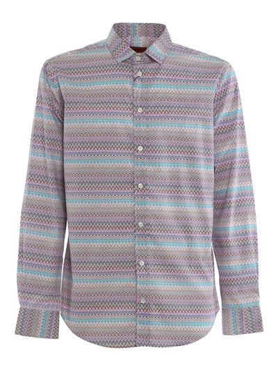 Shop Missoni Poplin Shirt In Multicolor