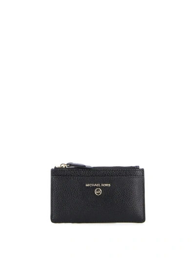 Shop Michael Kors Jet Set Charm Card Holder In Black