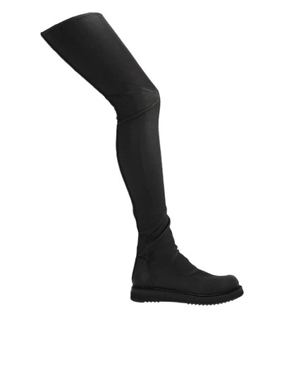 Shop Rick Owens Creeper Stocking High Boots In Black