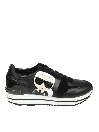Shop Karl Lagerfeld Velocita Ii Black Sneakers