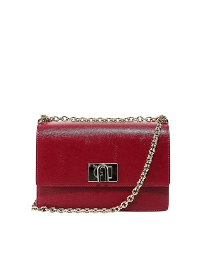 Shop Furla 1927 Small Leather Satchel Bag In Red