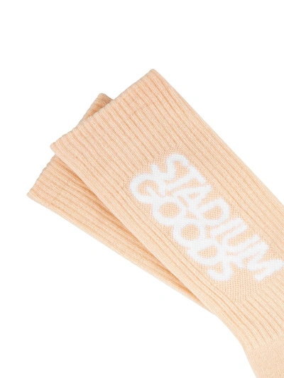 Stadium Goods Logo-print Crew Socks In Pink