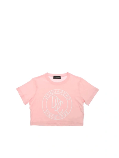 Shop Dsquared2 Contrasting Print T-shirt In Pink
