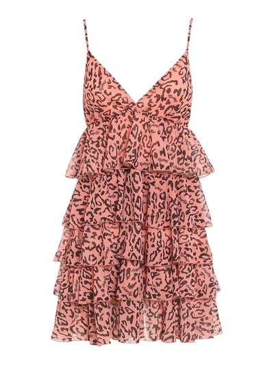 Shop Aniye By Mindy Flounced Dress In Pink