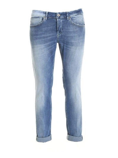 Shop Dondup George Faded Jeans In Light Wash