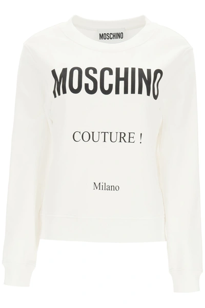 Shop Moschino Couture Print In Fantasia Bianco (white)