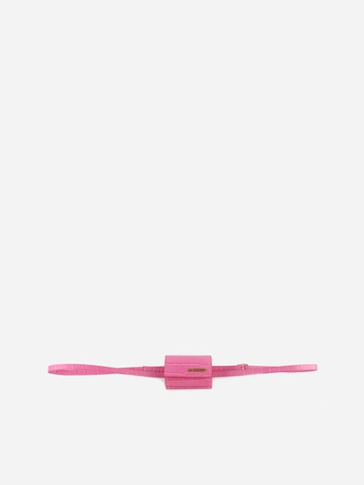 Shop Jacquemus Mini Belt Bag La Ceinture Bello In Leather In Pink