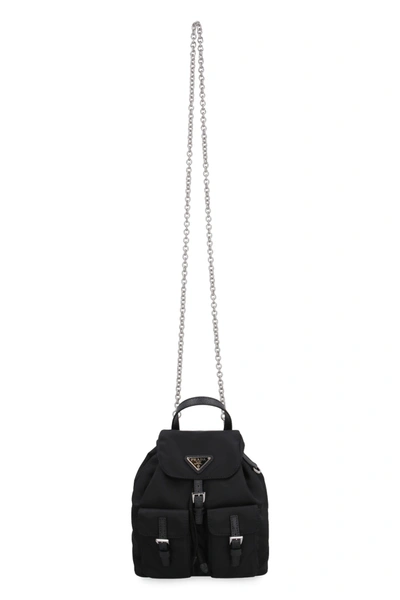Shop Prada Mini Nylon Backpack In Black