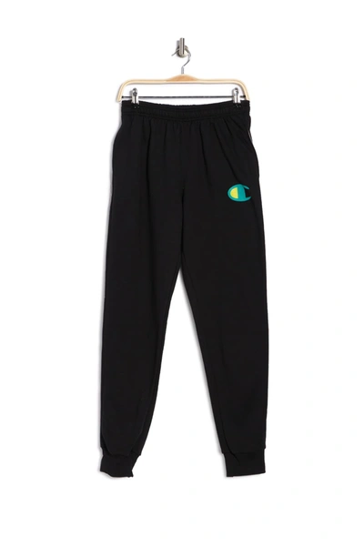 Shop Champion Powerblend Graphic Joggers In Black
